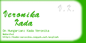 veronika kada business card